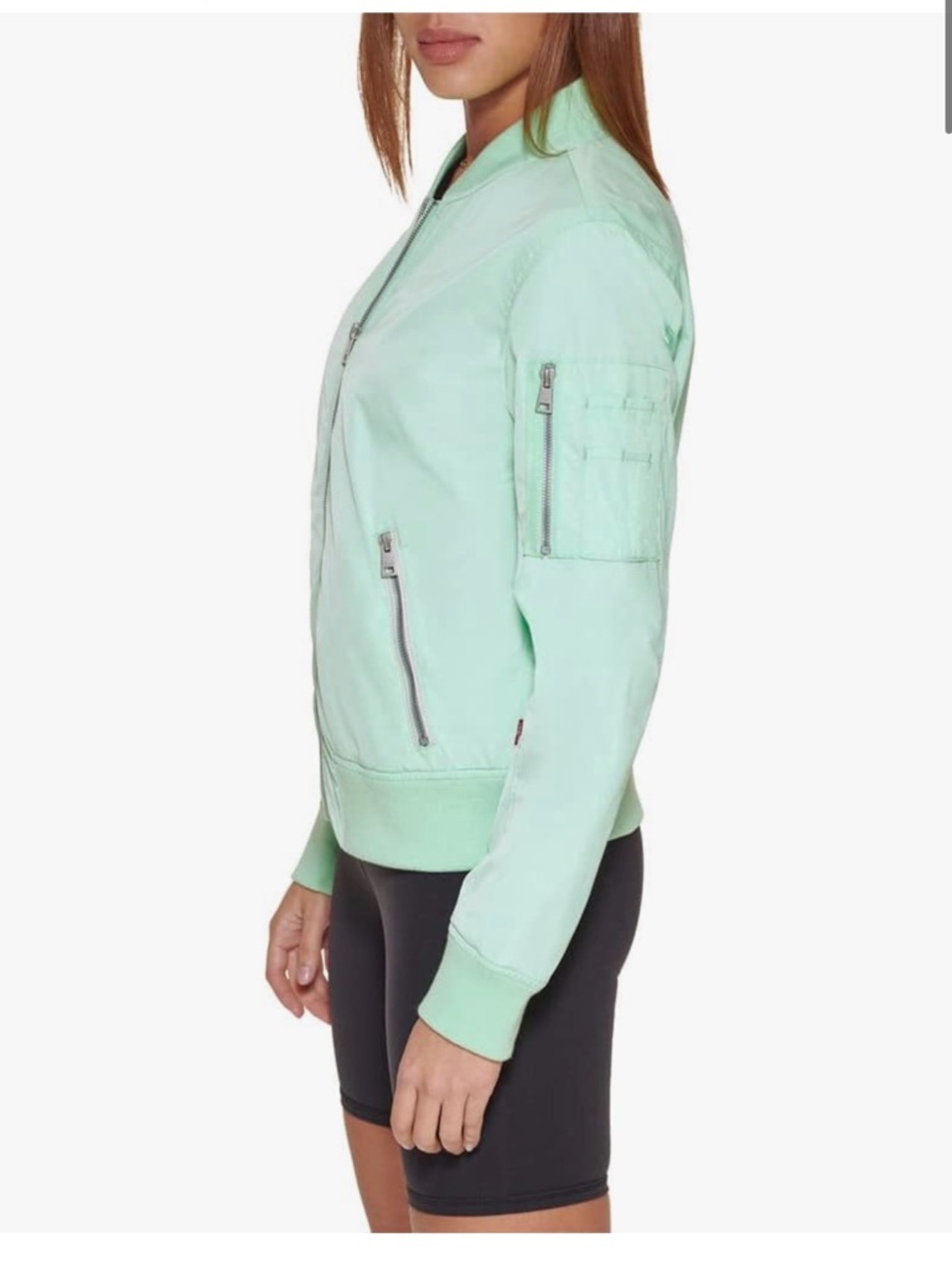 Levi's Mint Green Women's Bomber Jacket - Picture 2 of 2